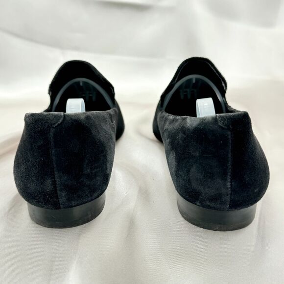 Karl Lagerfeld Nova Floral Studded Black Suede Womens Size 10 Slip On Loafers - Picture 3 of 16